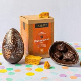 dark chocolate honeycombe easter egg by chococo 