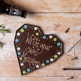 A Chococo Dark Chocolate giant bar with personalised message proudly handmade in Dorset 