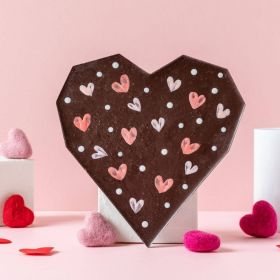 Large 'To the Moon & Back' Dark Chocolate Heart (vegan-friendly)