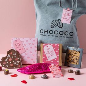 Valentine Chocolate Hamper Canvas Bag 
