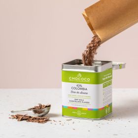 43% Colombia origin Oat M!lk Hot Chocolate Flakes 200g Refill Bag (vf)