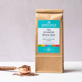 1kg 72% Ecuador origin Single Estate Hot Chocolate Flakes (vf)