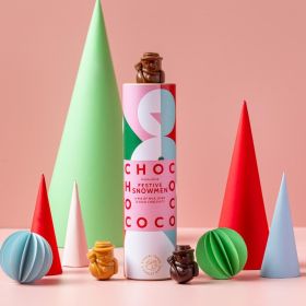 Assorted Chocolate Snowman Shapes Tube