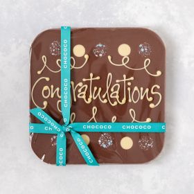 Congratulations' giant milk chocolate bar