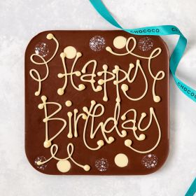 "Happy Birthday" giant milk chocolate bar