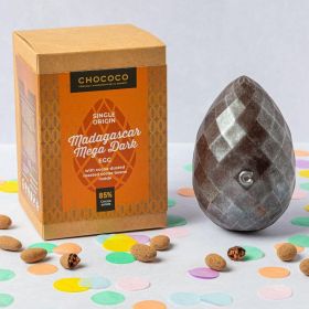 85% darl chocolate easter egg with roasted cocoa beans by Chococo 