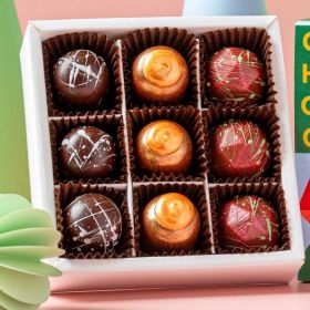 Small Box of Festive Nut-based Chocolates