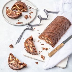 Chocolate Biscuit Cake Log