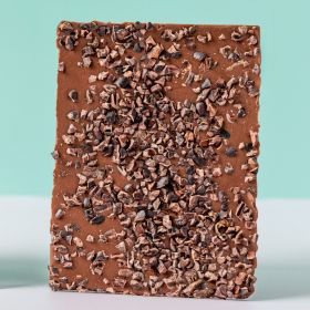 Nothing but Nibs 47% Milk Chocolate Bar with cocoa nibs