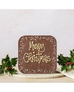 milk chocolate giantmessage bar with Merry Christmas hand piped on by Chococo 