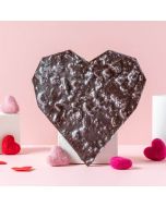 Large Honeycombe-studded Dark chocolate Heart (vegan-friendly)