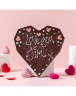 Personalised Dark Chocolate Love Heart (vegan-friendly)