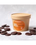 Dark Chocolate Button Drops handmade by Chococo in Dorset in Brown Craft Packaging 