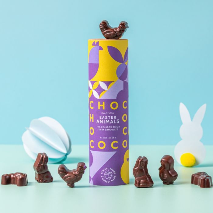 Dark Chocolate Easter Shapes Tube (vf)