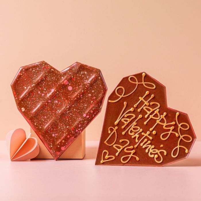 Large 'Happy Valentine's Day' Milk Chocolate Heart