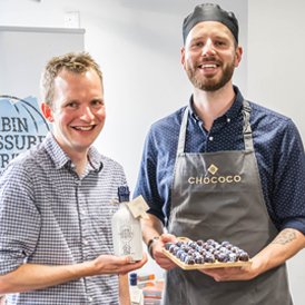 We launch Cabin Pressure Gin chocolate, our latest collaboration, at the official opening of Chococo Horsham!