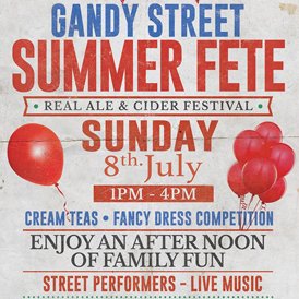 Support Local at the Gandy Street Summer Fete on Sunday 8th July!