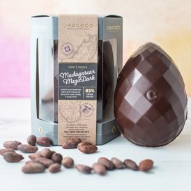 Our Madagascar 85% Mega Dark egg is the "ultimate egg for dark-choc lovers" according to delicious magazine 