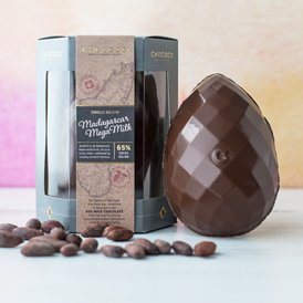 Chococo launches new single origin very low sugar Milk chocolate egg