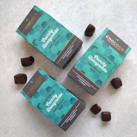 Dark Chocolate Honeycombe Clusters, suitable for vegans