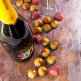 Peach Bellini is the Chococo fresh chocolate of the month for June