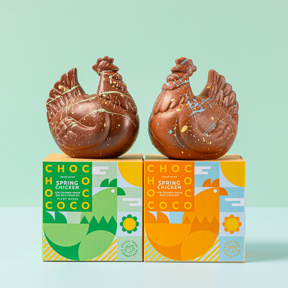 Meet our new 'Spring Chickens' in milk & oat m!lk chocolate