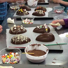 Easter Holiday activities including lolly making & egg decorating workshops in our Chocolate Houses