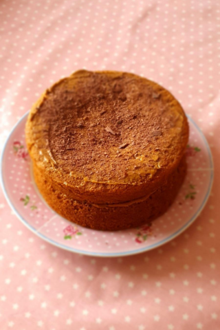 Jemma's Cappuccino Cake with chocolate sprinkles