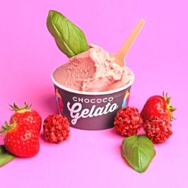 Strawberry & Basil is our Chocolate & Gelato flavour of the month for July!