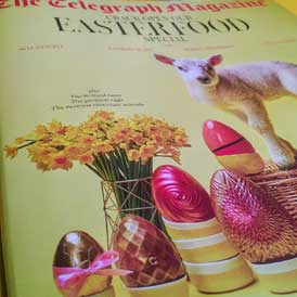 Our Madagascar Mega Milk Easter Egg makes the front cover of the Telegraph Magazine!