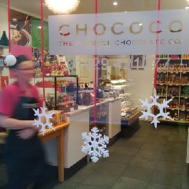 Swanage Christmas market outside Chococo today Saturday 6th December