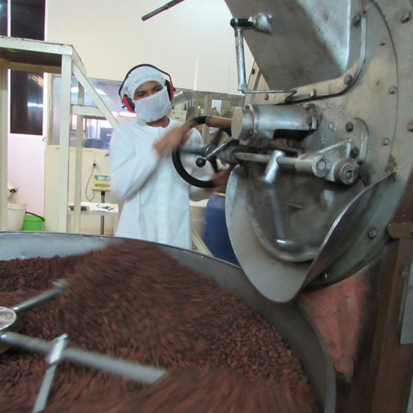 cocoa bean roaster Robert chocolate factory Madagascar