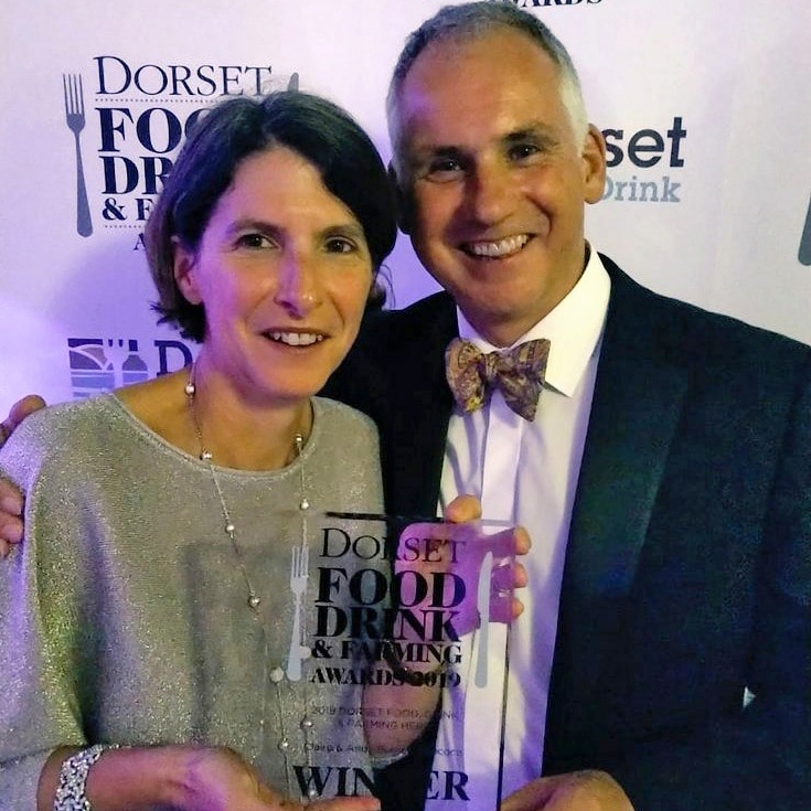 claire & andy burnet of Chococo win the Dorset Food & Drink Hero award 2019