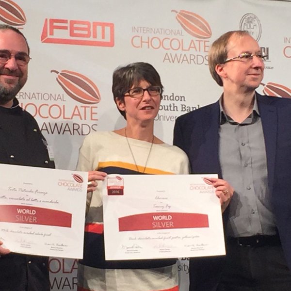 Chococo co-founder Claire collects award at World Final of International Chocolate awards 2016