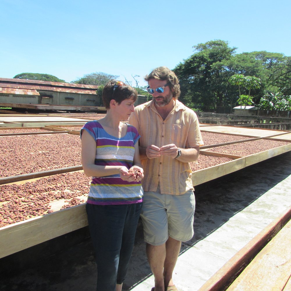 Chococo Claire with Thomas MAVA plantation manager madagascar