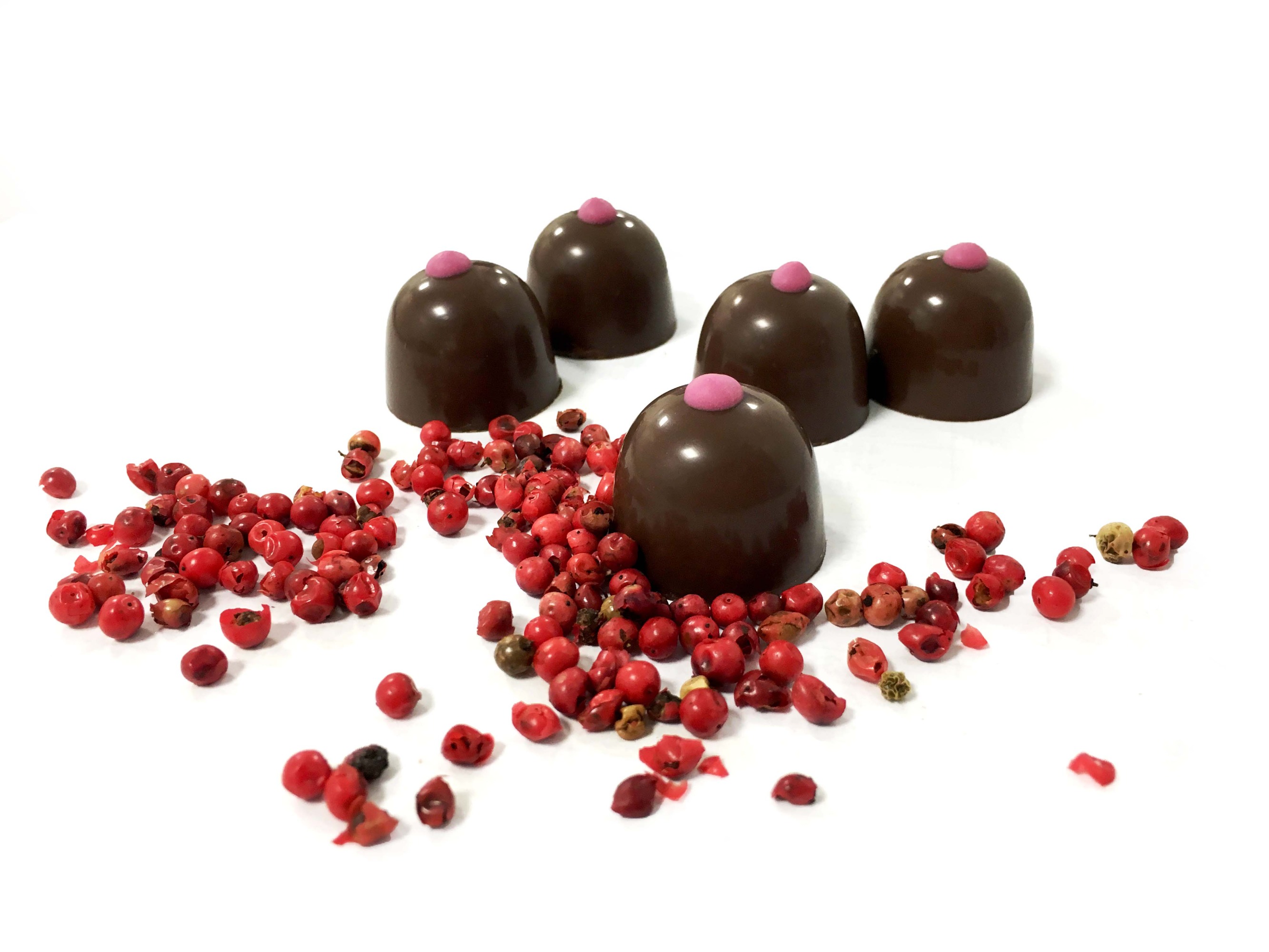 Chococo's Particularly Pretty Pink Pepper Plum fresh chocolate