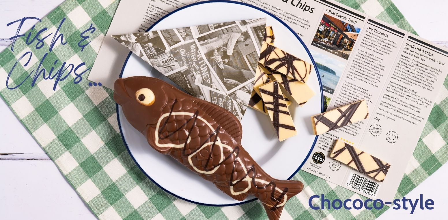 Discover our chocolate fish & chips and other Summer gifts
