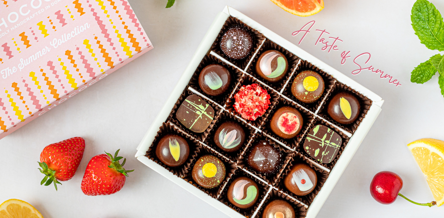 The Summer Collection of handcrafted seasonal chocolates